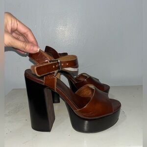 Jeffrey Campbell Chunky heels, brown, 7